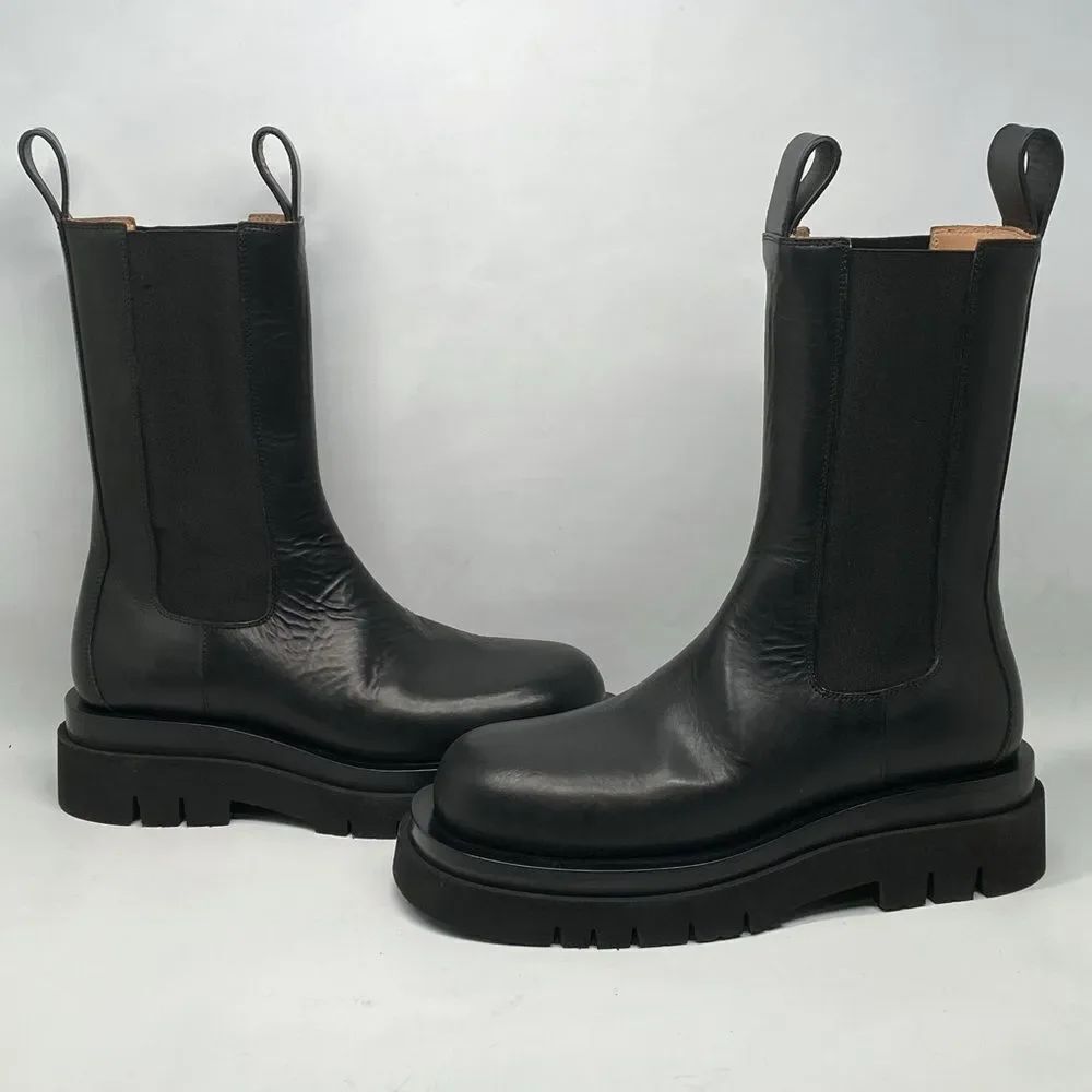 Bottega Veneta Lug Sole Leather Boots size 37.5